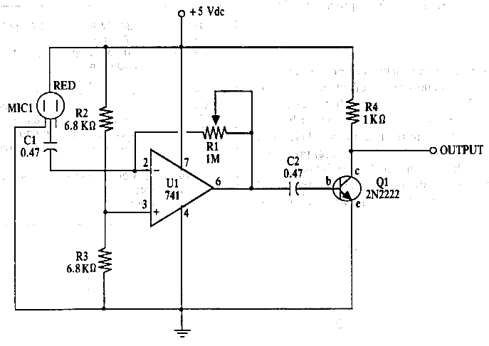 Electret Mic Amplifier Circuit and Tutorials condenser mic wiring diagram 